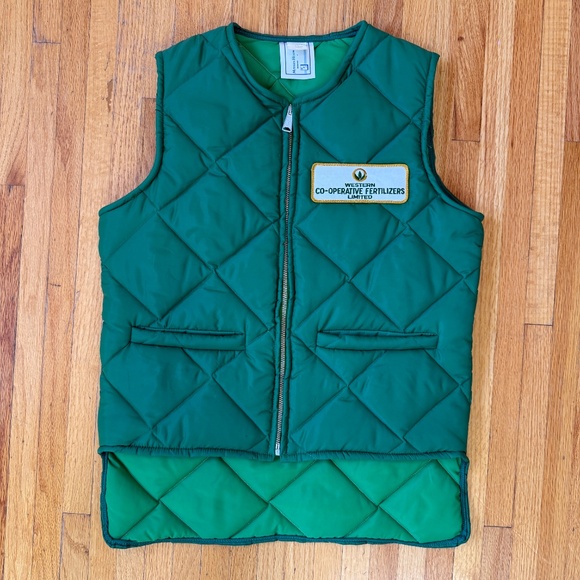 Must Have Green Vintage quilted work vest - Picture 5 of 11